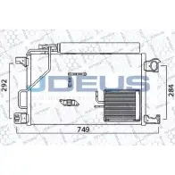 Радиатор кондиционера JDEUS 717M44 I3VN OL Mercedes C-Class (S203) 2 Универсал 2.2 C 220 CDI (2008) 136 л.с. 2006 – 2007 VIZ6E