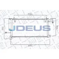 Радиатор кондиционера JDEUS Seat Toledo (1L) 1 1991 – 1998 725B08 LY22L91 ULSY 6