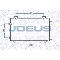 Радиатор кондиционера JDEUS 5NEET Toyota Corolla (E120) 9 Хэтчбек 1.8 VVTL i TS (ZZE123) 224 л.с. 2005 – 2007 728M41 8JD 5QF9