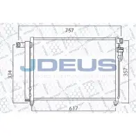 Радиатор кондиционера JDEUS 765M24 C07G MUA 1UWF2Z Kia Rio 2 (JB) 2005 – 2011