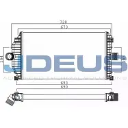 Интеркулер JDEUS 823M74A Renault Laguna (B56) 1 Хэтчбек 2.2 dT (B569) 113 л.с. 1996 – 2001 QXER H LE3HA7T