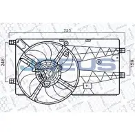 Вентилятор радиатора двигателя JDEUS 2379427 EV111290 84G4 FVH P1MS7