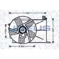 Вентилятор радиатора двигателя JDEUS SJAU2X EV200530 RT9 IS9V 2379462