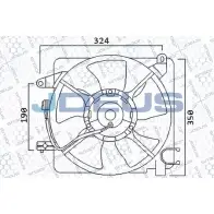 Вентилятор, конденсатор кондиционера JDEUS 2379502 FAAB7F7 EV56M110 A3 AP68