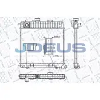 Радиатор охлаждения двигателя JDEUS 1N3S B S6UXR2 RA0050210 2379880
