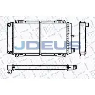 Радиатор охлаждения двигателя JDEUS 2380062 RA0120050 1GUYZ Q 8UQKXH