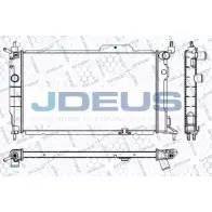 Радиатор охлаждения двигателя JDEUS AI3FD4 RA0200611 Opel Astra (F) 1 Хэтчбек 1.6 i (F08) 71 л.с. 1993 – 1996 IBY RTIY