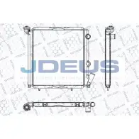 Радиатор охлаждения двигателя JDEUS 2380424 RA0230201 4BF DY GPSTL