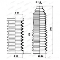 Пыльник рулевой рейки MOOG K150140 A6UIGN J 1321029 - Изображение 2