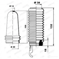 Пыльник рулевой рейки MOOG K150152 I47VAZ T 1321041 - Изображение 2