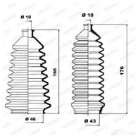 Пыльник рулевой рейки MOOG K150063 R9 K5KL 1320953 - Изображение 2
