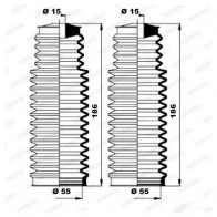 Пыльник рулевой рейки MOOG ZW8W ZN4 1321047 K150158 - Изображение 2