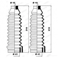 Пыльник рулевой рейки MOOG K150094 JL4 O8H 1320983 - Изображение 2