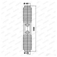 Пыльник рулевой рейки MOOG 1320911 K150021 W37VB D - Изображение 2