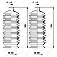 Пыльник рулевой рейки MOOG K150177 C H1EH 1321066 - Изображение 2