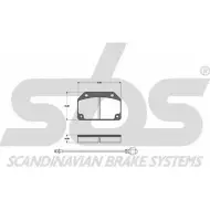 Тормозные колодки, дисковые, комплект SBS 2389411 1501221809 J4I5W WVA 20573/15