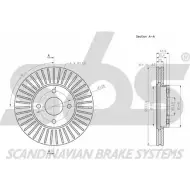 Тормозной диск SBS 1815202585 Ford Fiesta 5 (CBK, J) 2002 – 2008 G6S5 8B 7YN6WUB