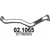 Выхлопная труба глушителя ASSO QVRJ Z 2402838 02.1065