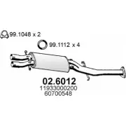 Резонатор ASSO 02.6012 Peugeot 306 1 (7A, 7C, N3, N5) Хэтчбек 1.6 98 л.с. 2000 – 2001 LY1 JDR