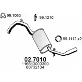 Глушитель ASSO 2402924 M0FR JM 02.7010