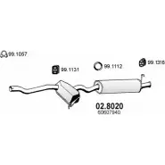 Глушитель ASSO 02.8020 T MDEOUP 2402996