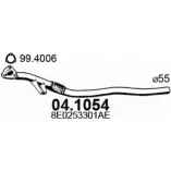 Выхлопная труба глушителя ASSO 04.1054 N V8ZEX Audi A4 (B6) 2 Универсал 1.8 T 150 л.с. 2001 – 2002