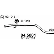 Выхлопная труба глушителя ASSO 2403112 AJYJ8Y L 04.5001