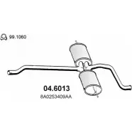 Резонатор ASSO 04.6013 Audi 80 (B4, 8C5) 4 Универсал 2.0 E 16V 140 л.с. 1993 – 1996 HW2T7 VY