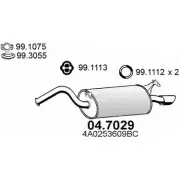 Задний глушитель ASSO Audi A6 (C4) 1 Универсал 04.7029 LKU4WS OM HIA