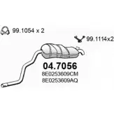 Глушитель ASSO 04.7056 X Y3YF Audi A4 (B6) 2 Универсал 2.5 Tdi 155 л.с. 2001 – 2002