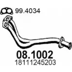 Выхлопная труба глушителя ASSO 2403410 08.1002 O Y1RLWH