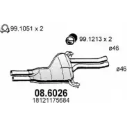 Резонатор ASSO Audi A6 (C5) 2 1997 – 2004 YOO LT 08.6026