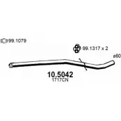 Выхлопная труба глушителя ASSO HZ36 Z2 2403862 10.5042