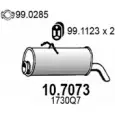 Глушитель ASSO 2 Q768Z Peugeot Partner 1 (M59) 1996 – 2008 10.7073