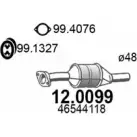 Катализатор ASSO Fiat Palio (178) 1 Универсал 1.9 D 63 л.с. 2001 – 2024 12.0099 FNKES J