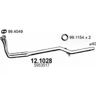 Выхлопная труба глушителя ASSO Y3C XU 2404191 12.1028