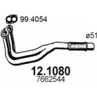 Выхлопная труба глушителя ASSO W6 89LG 12.1080 Fiat Tempra