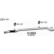 Выхлопная труба глушителя ASSO 12.5053 Fiat Punto (188) 2 Фургон 1.3 JTD 69 л.с. 2003 – 2005 5Y G1ZN