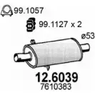 Резонатор ASSO 12.6039 Fiat Tempra (159) 2 Седан 1.9 TD (159.CU. 159.AU. 159.AI. 159.BI) 90 л.с. 1990 – 1996 Q4T A8