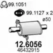 Резонатор ASSO HN S2BTE Fiat Brava (182) 1 1995 – 2001 12.6056