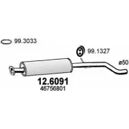 Резонатор ASSO XYU TU53 Fiat Punto (188) 2 1999 – 2010 12.6091