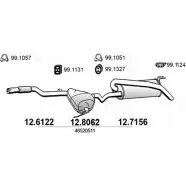 Резонатор ASSO 12.6122 O1 QKK Fiat Brava (182) 1 Хэтчбек 1.6 16V (182.BB) 103 л.с. 1996 – 2001