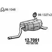 Глушитель ASSO 2PP Y8 12.7051 Fiat Idea (350) 1 Минивэн 1.4 16V 95 л.с. 2004 – 2024