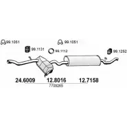 Глушитель ASSO 5JBNK G6 12.8016 Fiat Tempra (159) 2 Универсал 1.8 i.e. (159.BY) 101 л.с. 1994 – 1996