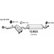 Глушитель ASSO 12.8023 RHAIM AN Fiat Tempra