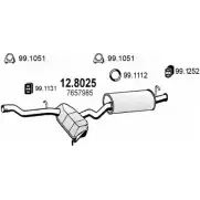 Глушитель ASSO BYX6 B 2404749 12.8025