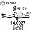 Катализатор ASSO 2404807 14.0027 FZ1 TD