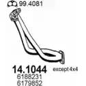 Выхлопная труба глушителя ASSO 2404886 14.1044 4EW ZF