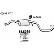 Резонатор ASSO Ford Escort 7 (FA, GAL, AFL) Седан WXU V7FJ 14.6069