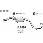 Резонатор ASSO 14.6080 FXCME 4V Ford Escort 7 (FA, GAL, ANL) Универсал